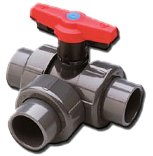 True Union Three-Way Ball Valve