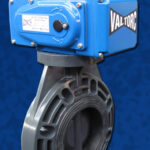 PVC Butterfly Valve Actuated EL Actuator Blue