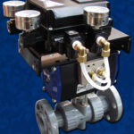 Actuated PVC V Ball Ball Valve Flanged Positioner