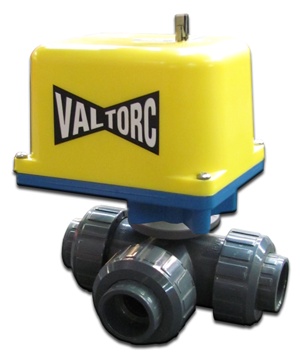 Actuated 3-Way PVC Ball Valve (Electric)