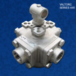 Series 445 Multi-Way Stainless Steel Ball Valve Blue