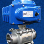 2-Way Sanitary Ball Valve Actuated EL Blue