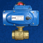 2-Way Brass Ball Valve EL Actuator Blue
