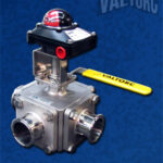Sanitary Multi-Port Ball Valve Positioner Top Mount