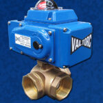 3-Way Brass Ball Valve Blue EL Actuator